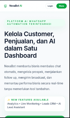 NexaBot Mobile Interface